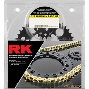 06-17 for Triumph Daytona 675 RK Chain & Sprocket Kit Alum Race Gold 15/49/520 - Picture 1 of 1