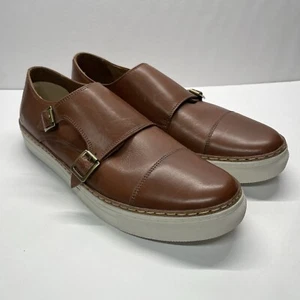 Florsheim Double Monk Strap Mens 12 Brown Shoes Leather Casual Sneaker - Picture 1 of 9
