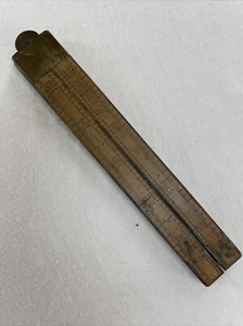 Regla plegable de madera de boj y latón vintage Stanley no 62 1/2 - Imagen 1 de 4