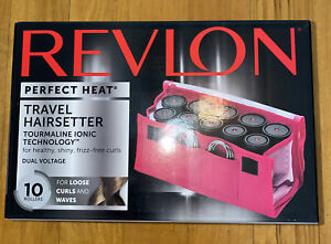 Revlon Curls-to-Go Travel Hairsetter 10 Easy-Wrap Rollers - New Open Box