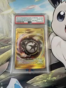 Pokemon Sun & Moon Crimson Invasion Full Art Secret Counter Energy PSA 10 - Picture 1 of 2