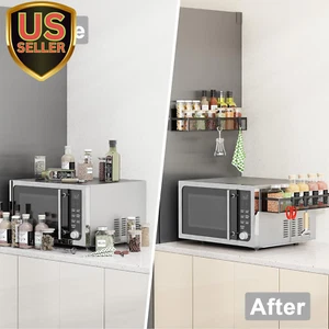 Magnetic Spice Rack for Refrigerator, 2 Pack Magnetic Shelf, Fridge Magnet Or... - Picture 1 of 12