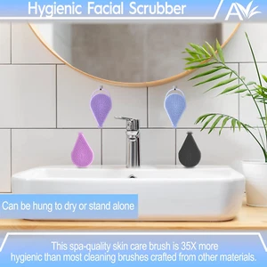 Silicone Face Scrubber- Dual Sided Manual Facial Cleansing Brush -Face Scrubb... - Picture 1 of 1