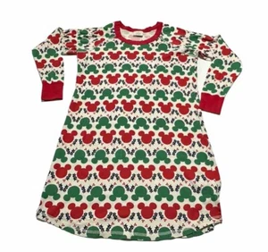 Hanna Andersson Adult Christmas Holiday Red Green Mickey Mouse Nightgown Small - Picture 1 of 4