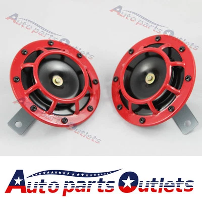 MONTAJE PARRILLA SÚPER FUERTE BOCINA COCHE COMPACTA ELÉCTRICA 335HZ/400HZ 12V ROJO Foto 1 de 4