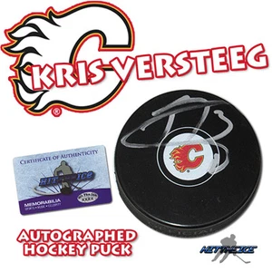 KRIS VERSTEEG Signed CALGARY FLAMES Puck w/COA - "NEW" - Picture 1 of 1