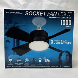 Bell & Howell 2299 Socket Ceiling Fan Light 1000 Lume Black (NEW) - Picture 1 of 3