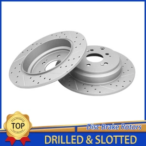 Rear Drilled Brake Disc Rotors For Honda Pilot Odyssey Acura MDX ZDX - Picture 1 of 5