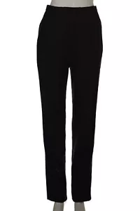 Pantalones de mujer Bill Blass talla 6 negros gris alfiler a rayas pantalones cónicos pantalón de lana - Imagen 1 de 4