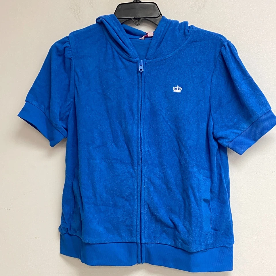 Sudadera con Capucha Juicy Little & Big Girls Cremallera Manga Corta Talla L Color Grande: Azul Profundo Foto 1 de 4