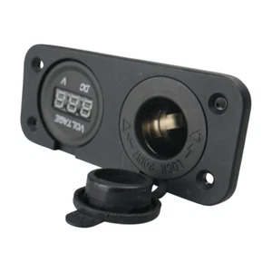 12V/24V DC Flush Mount Digital Display Socket & Voltage Meter 15A - Picture 1 of 3
