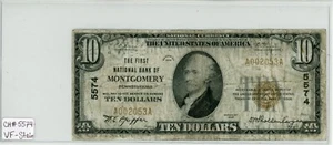 1929 $10 Montgomery, PA National Bank Note CH#5574 VF Condition Stains A002053A - Picture 1 of 2