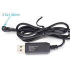 10pcs 3.3ft/1M USB A Male 5V To 12V DC 3.5x1.35mm Right Angle Male Step-Up Cable
