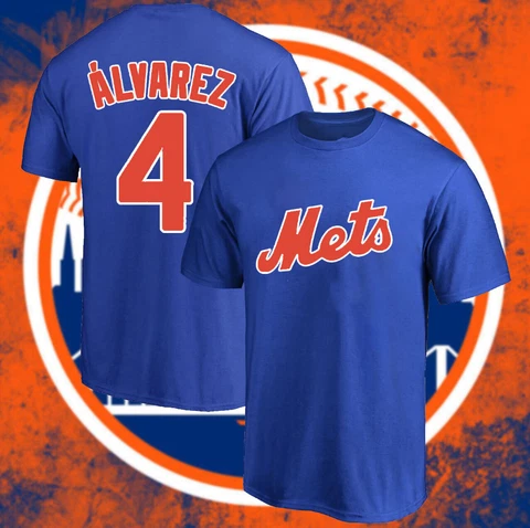 HOT!! Francisco Álvarez #4 Player Name New York Mets Team Baseball T-Shirt S-3XL Cover