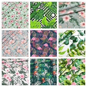 HOJAS DE FLORES, TROPICAL, CUARTO DE GRASA GRANDE, METRO TELA 100% ALGODÓN, ARTESANAL, COSTURA - Imagen 1 de 53