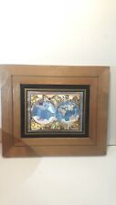 Vintage LuLu"s Foil Framed A New And Accvrat Map Of The World  14.5 x 12.5"