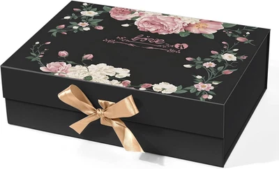 Gift Box with Lid，10.24X7.48X3.15”Gift Boxes for Presents with Ribbon and Magnet - Image 1 of 4