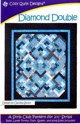Diamond Double, a 2 1/2" Strip Pattern from Cozy Quilt Designs # CQD01032 - Image 1 of 2