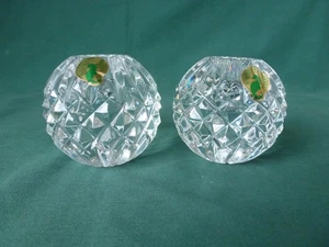 Two Vintage Waterford Crystal Votive Candle Holders Made in Ireland - Picture 1 of 10