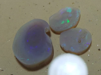 3 Australian lightning ridge opal rubs 10.50ct  video - image 1 of 4