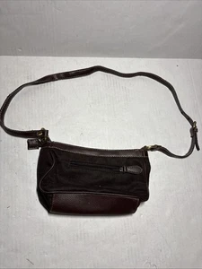 Caribbean Joe Mujer Pequeño Sobre el Hombro Marrón Bolso de Mano Cuero Con Bolsa - Imagen 1 de 6