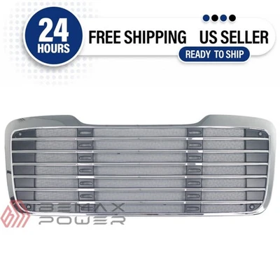 Rejilla delantera cromada con pantalla de insectos para Freightliner M2 106 112 2002-2022 Foto 1 de 4