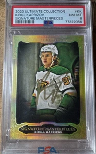 2020-21 UD Ultimate Collection Signature Masterpieces Kirill Kaprizov PSA 8 #KK - Bild 1 von 2