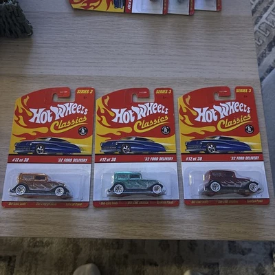 Ford Delivery #12 Hot Wheels Classics rojo/naranja/verde '32, TRES INCLUIDOS Foto 1 de 4