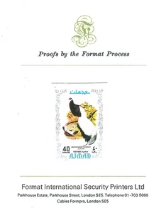 UAE United Arab Emirates Ajman 1971 Birds Flowers Fauna Flora - Rare Proof MNH - Picture 1 of 1