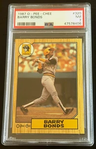 1987 O - PEE - CHEE #320 BARRY BONDS NOVATO PSA 7 - COMBINAMOS ENVÍO - Imagen 1 de 4