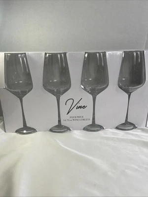 Vine Four Piece Wine Goblets 14.75 Oz Circle Wear New - Image 1 of 3