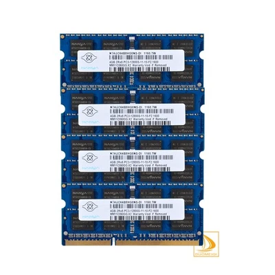 4PCS Nanya 4GB 2RX8 PC3-12800S DDR3 1600Mhz 204Pin SODIMM Laptop Memory RAM - Image 1 of 4