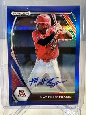 MATTHEW FRAIZER 2021 PRIZM DRAFT PICKS BLUE PRIZM AUTO RC /99 Pirates Wildcats - Image 1 of 2