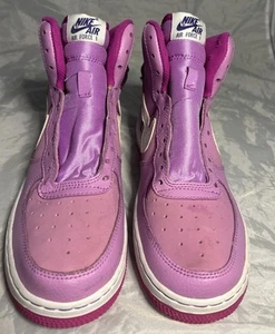 Nike Air Force1 Fuchsia Glow White Pink Youth Sneaker 653998-501 Size 7Y - Picture 1 of 8