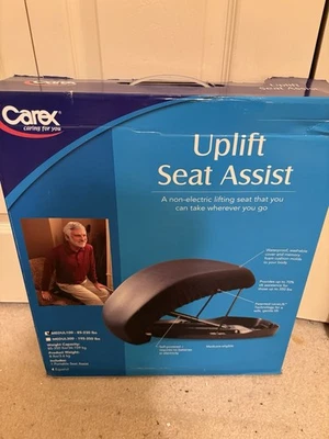 Carex Uplift Seat Assist assento de espuma com memória médio 85-230 libras nunca usado, caixa danificada - Imagem 1 de 4