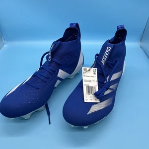 Adidas ADIZERO IMPACT+ FOOTBALL CLEATS Mens 11.5 Royal Blue/White IH7459 NEW - Picture 1 of 16