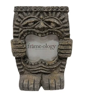 VTG 1998 Frame-ology Tiki God Sandstone Picture Frame - Picture 1 of 8