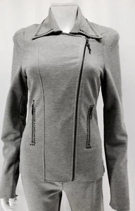 Star Chic Jacke mit Nieten, grau, schwarz, Größe S, M, Palme, SC443 - Bild 1 von 12