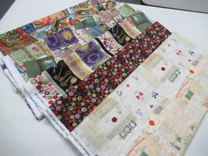 Michael Miller Quilt-Basteln Stoff JUNK JOURNAL Mini Paket 5 Stile x je 1 Yard - Bild 1 von 4