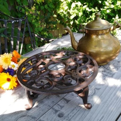 STUFETTE DA TÈ STUFETTE SUPPORTO CALDO GHISA ANTICO NOSTALGIA STILE COTTAGE N... - Immagine 1 di 3