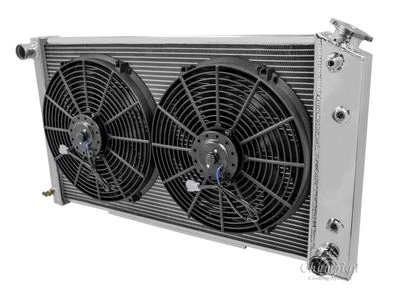 1967 1968 1969 1970 -73 Buick LeSabre 3 Row Core RR Radiator & 14" Fan Combo - Image 1 of 4