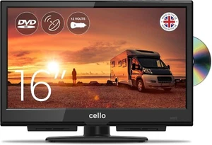 Cello 12 Volt 16 inch TV with Built in DVD Player, Freeview Play, FreeSat - Picture 1 of 3