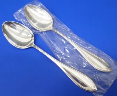 2 - PREMIERE by WMF Flatware Glossy Pointed Tip 90 Silverplate 8" SPOONS - Image 1 of 4