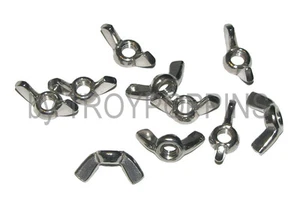 10-SS 1/4"-20 TUERCAS DE ALA ACERO INOXIDABLE 18-8 SUJETADORES HERRAJES HILO GRUESO - Imagen 1 de 1