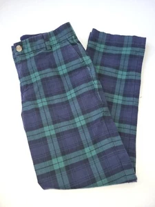 Boys Vineyard Vines Breaker Chino Pants size 14 blackwatch plaid blue green - Picture 1 of 5