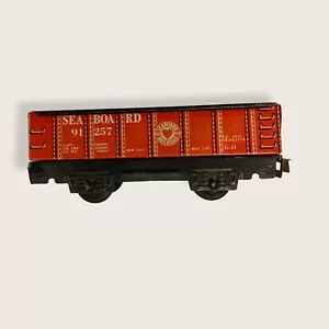 Vintage Marx Model Tin Train Seaboard Air Line Railroad 91257 Gondola Red - Picture 1 of 6