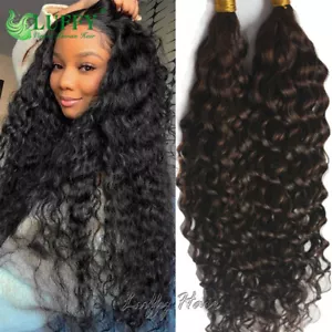 Brazilian Remy Echthaar lockige Masse zum Flechten ohne Schuss Zöpfe Haarverlängerungen - Bild 1 von 13