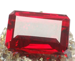80.6 Ct. AAA+ Large Red Topaz Emerald Cut Loose Gemstone Gift for Ring & Pendant - Picture 1 of 10