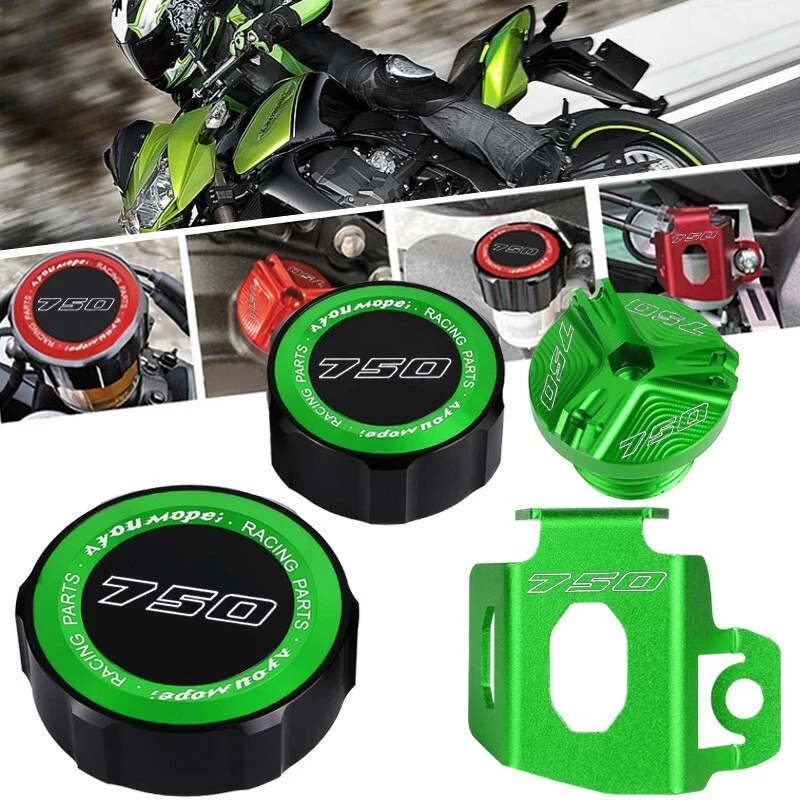 Brake Fluid Cylinder Master Reservoir Guard Oil Filler Cover For KAWASAKI Z750 - Imagem 1 de 4