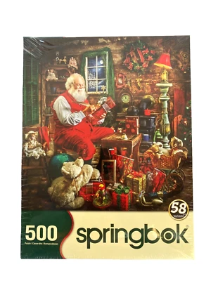 Springbok Puzzle 2002 Santa’s Workshop 500 Pieces Christmas Holiday NEW & SEALED - Image 1 of 4
